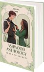 Titel: "ASHWOOD ANTHOLOGY SWORN TO SECRECY". Oben "SELINA MAE". Eine Frau richtet einem Mann die Krawatte.