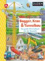 Christina Braun: Duden 24+: Bagger, Kran und Tunnelbau. Das große Wimmelbuch von der Baustelle, Buch