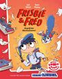 Texte: Juli Wind, Sam Rassy, Frisbie & Fred, Angriff der Bücherfresser!, mein COMIC Lese Abenteuer, NEXT LEVEL.  
Illustration: Junge mit Lupe, Bücher, Tiere.