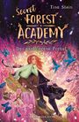 „Secret Forest Academy. Das verborgene Portal“. Eine Illustration zeigt ein Mädchen mit roten Haaren und einen schwarzen Panther.