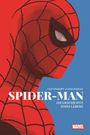 "CHIP ZDARSKY · MARK BAGLEY, SPIDER-MAN, DIE GESCHICHTE EINES LEBENS." Illustration von Spider-Man im Seitenprofil.