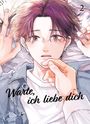 "Warte, ich liebe dich." Illustration: Person mit lila Haaren und Ohrring, liegt umgeben von Händen, emotionaler Ausdruck.