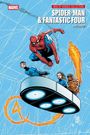 "Web of Heroes Collection: Spider-Man & Fantastic Four. Gage | Alberti." Spider-Man schwingt neben dem Fantastic Four.