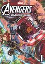 "Avengers: Der Aufstieg des Red Ronin", bunte Illustration mit Superhelden in actionreicher Szene.
