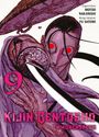 Titel: "Kijin Gentosho Dämonenjäger". Illustration eines Kriegers mit rotem Blick und Schwert.