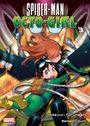 Titel: "SPIDER-MAN OCTO-GIRL 3". Eine dynamische Illustration zweier Figuren in Aktion mit mechanischen Armen.