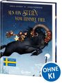 **ALS EIN STERN VOM HIMMEL FIEL**. Kinder und Stern reiten auf einem gehörnten Tier durch einen Nachthimmel.