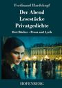 „Der Abend Lesestücke Privatgedichte. Drei Bücher - Prosa und Lyrik“ von Ferdinand Hardekopf. Ölmalerei: Frau, beleuchtete Stadt.