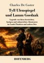 "Charles De Coster: Tyll Ulenspiegel und Lamm Goedzak. Abendrot, zwei Männer und eine Frau schauen nach hinten."