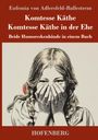 Titel "Komtesse Käthe", Illustration: Mädchen mit geflochtenem Haar hält Hände vor Gesicht, auf rotem Hintergrund.