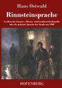 Oben: Hans Ostwald. Mitte: Rinnsteinsprache. Unten: HOFENBERG. Illustration: Menschen bei einer Straßenlaterne.