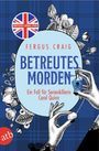 "BETREUTES MORDEN" von Fergus Craig. Illustration: Hand hält Flasche mit Totenkopf, britische Flagge, Blumenmuster.