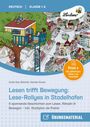 "DEUTSCH KLASSE 1-2. Lesen trifft Bewegung: Lese-Rallyes in Stadelhofen. Illustration eines Baumhauses mit Kindern."