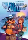 „Der Tag, an dem ich cool wurde“ in großen blauen Buchstaben. Zwei Jungen stehen lächelnd davor.