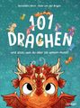 „101 Drachen und alles, was du über sie wissen musst!“ Bunte Drachen fliegen auf einem türkisfarbenen Hintergrund.