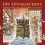 „DIE ZEITMASCHINE. Wimmelbuch-Zeitreise mit Sven Nordqvist.“ Mittelalterliche Szene mit Marktplatz und Turm.