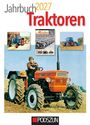 "Jahrbuch 2027 Traktoren", drei Traktorfotos, ein roter Fiat-Traktor in Aktion, unten ein "PODSZUN" Logo.