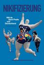 "NIKIFIZIERUNG. Niki de Saint Phalle und Deutschland." Bunte Skulpturen auf blauem Hintergrund, dynamische Posen.