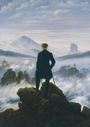 Notizbuch A4: Notizbuch A4 kariert - 100 Seiten Soft Cover - Caspar David Friedrich: Der Wanderer über dem Nebelmeer, Buch