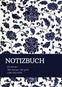 Notizbuch A4: Notizbuch A4 kariert - 100 Seiten Soft Cover floral blau - FSC Papier, Buch