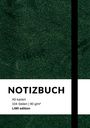 Notizbuch A5: Notizbuch A5 kariert - 100 Seiten 90g/m² - Soft Cover grün - FSC Papier, Buch