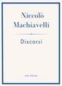Niccolò Machiavelli, Discorsi, LIWI VERLAG. Schlichtes Buchcover, blauer Rahmen, zentrierter Text.