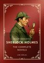"Arthur Conan Doyle. Sherlock Holmes. The Complete Novels. Liwi Verlag." Illustration von Holmes mit Pfeife und Lupe.