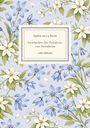 "Sophie von La Roche: Geschichte des Fräuleins von Sternheim, LIWI VERLAG." Hintergrund mit blauen und weißen Blumen.