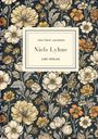 "Jens Peter Jacobsen, Niels Lyhne, LIWI VERLAG." Blumen in Beige und Orange auf dunklem Hintergrund.