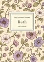 "Ruth" von Lou Andreas-Salomé, LIWI Verlag. Hintergrund: Illustration mit lila und weißen Blumen auf hellbeigem Grund.
