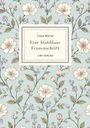 Franz Werfel: Eine blaßblaue Frauenschrift, LIWI VERLAG. Florales Muster mit rosa, weißen und lila Blüten auf blauem Hintergrund.