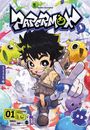 "Papermon" ist in großen stilisierten Buchstaben zu lesen. Ein fröhliches Kind zeigt das Peace-Zeichen, umgeben von bunten Kreaturen.