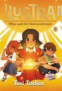 „ILUSTRA: Mika und der Sonnenfresser." Drei Jugendliche, mittig ein Mädchen mit leuchtender Kugel in den Händen.