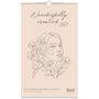 "Wonderfully created 2024." Illustration einer Frau mit Blumen in feinen Linien. Text: "Gottes liebevoller Blick auf dich."