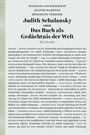 : Judith Schalansky oder Das Buch als Gedächtnis der Welt, Buch