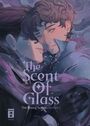 "The Scent of Glass", "The Wrong Scents • Roman 1", Anne Luise; Illustration mit zwei umarmenden Personen.