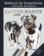 Sannah Hinrichs: Klassik Art Malbuch für Erwachsene und Kinder ab 8 Jahren - Katzen und Hunde, Buch