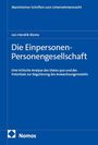 Titel: "Die Einpersonen-Personengesellschaft". Untertitel: "Eine kritische Analyse...". Autor: Jan-Hendrik Blome.
