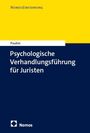 „Psychologische Verhandlungsführung für Juristen“ von Paulini. Gelber und blauer Hintergrund mit Nomos-Logo.