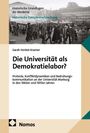 Sarah Herbst-Kramer: "Die Universität als Demokratielabor?" Schwarze-weiße Demonstrationsszene, Nomos-Logo unten links.