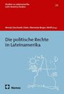 Text: Studien zu Lateinamerika, Die politische Rechte in Lateinamerika. Illustration einer Karte von Lateinamerika.