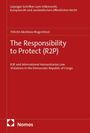 Text in Weiß auf rotem Hintergrund mit dem Titel "The Responsibility to Protect (R2P)" und Autor "Félicité Akonkwa Mugombozi". Unten das Nomos-Logo.