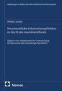 Phillip Cannell: Privatrechtliche Informationspflichten im Recht der Investmentfonds, Buch
