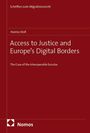 Buchtitel: "Access to Justice and Europe’s Digital Borders". Autorin: Hanna Stoll. Rote Farbgestaltung mit Nomos-Logo.