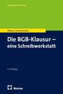 „Die BGB-Klausur – eine Schreibwerkstatt“, 4. Auflage. Autoren: Mayer, Oesterwinter. Oben Nomos-Studium. Einfaches Cover Design.