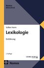 „Nomos Bibliothek, Volker Harm, Lexikologie, Einführung, 2. Auflage.“ Abstraktes Design mit geometrischen Formen.