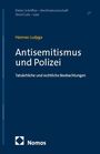 "Kleine Schriften – Rechtswissenschaft | Hannes Ludyga | Antisemitismus und Polizei | Nomos." Dunkelblauer Hintergrund.