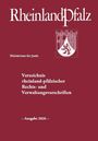 Verzeichnis rheinland-pfälzischer Rechts- und Verwaltungsvorschriften, Buch