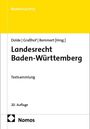NomosGesetze, Dolde | Graßhof | Remmert [Hrsg.], Landesrecht Baden-Württemberg, Textsammlung, 20. Auflage, Nomos Logo.