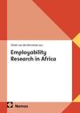 "Dmitri van den Bersselaar [eds], Employability Research in Africa". Nomos-Logo, geometrisches Muster in Orange- und Rottönen.